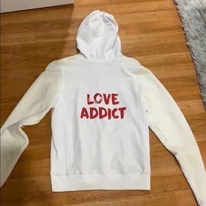 Peace love world zip up sweater